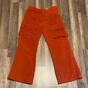 Sies Marjan Rust Orange Corduroy Cargo Pants